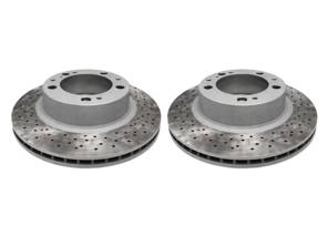 Brake Disc Rotor Front, Crossdrilled (PAIR). Porsche 944S2 / 944 Turbo / 968 - 95135104102, 95135104103, 95135104101 - 951 351 041 03 rd